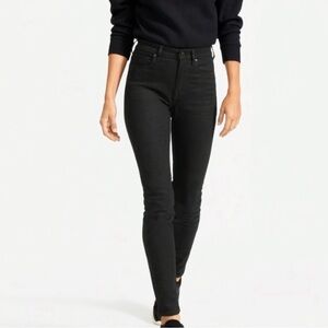 Everlane High Rise Skinny Jeans Size 29 Tall Black